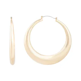 Gold Curve Hoop Earrings Decorative Decoration