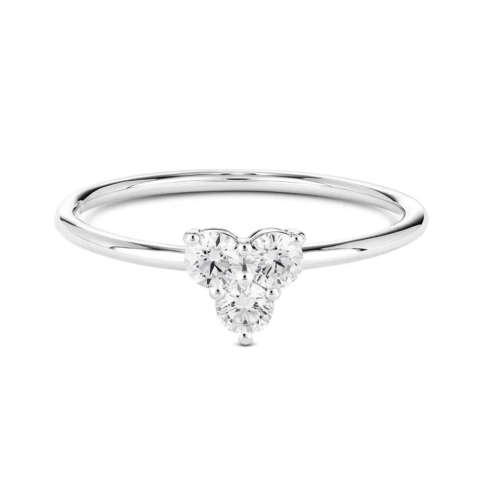 Mini Trio Lab Grown Diamond Promise Ring for all ages
