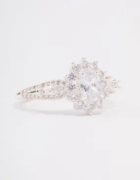 Office Ready Affordable Craft Silver Plated Opulent Statement Ring