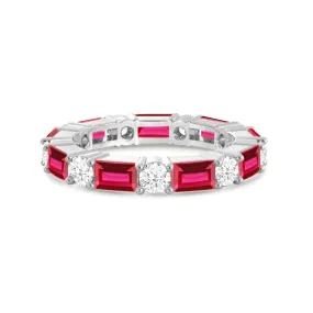 Style Evolution Timeless Created Ruby and Lab Grown Diamond Eternity Band