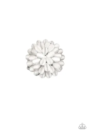 Paparazzi Accessories ? Bloomin Bloomer - White Ring?Flat Rate Ship $4.50? Cherished Moment Family Gift