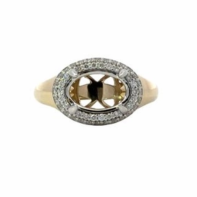 Oval Diamond Halo Semi Mount Urban Mood