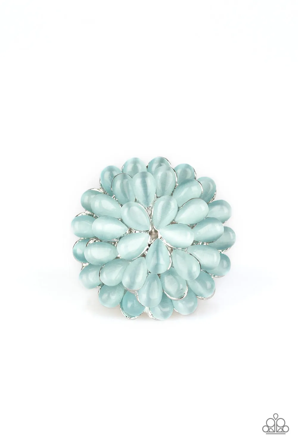 Petite Present Paparazzi Accessories ? Bloomin Bloomer - Blue Ring?Flat Rate Ship $4.50?