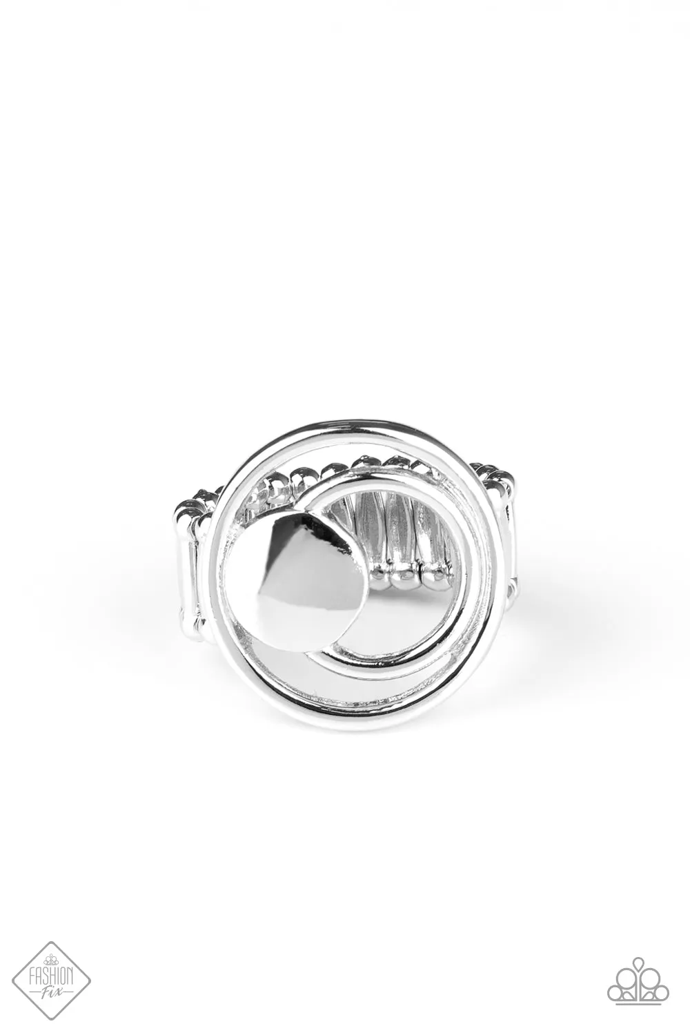 Paparazzi Accessories ? Edgy Eclipse - Silver Ring?Flat Rate Ship $4.50? Sparkling Accent Stylish Art