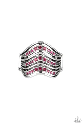 Paparazzi Accessories ? Fashion Finance - Pink Ring?Flat Rate Ship $4.50? Pure Touch