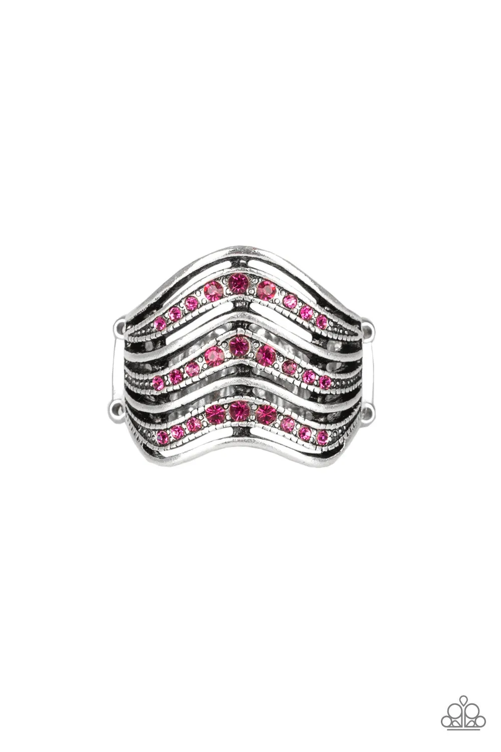 Paparazzi Accessories ? Fashion Finance - Pink Ring?Flat Rate Ship $4.50? Pure Touch