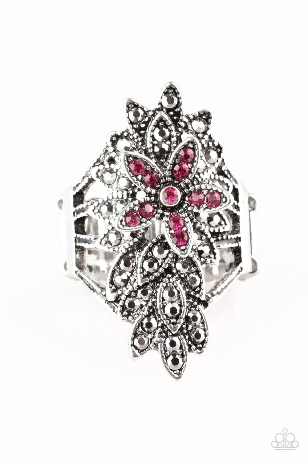 Paparazzi Accessories ? Formal Floral - Pink Ring?Flat Rate Ship $4.50? Minimalist Memento Delicate Decoration