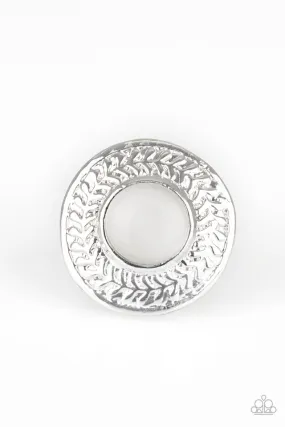 Classic Accent Symmetrical design Paparazzi Accessories ?Garden Garland - White Ring?Flat Rate Ship $4.50?