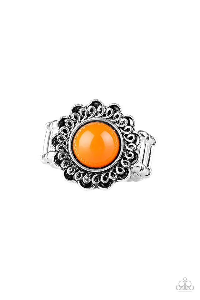 Paparazzi Accessories ?Garden Stroll - Orange Ring? Flat Rate Ship $4.50? Textured Feel Luxurious Style