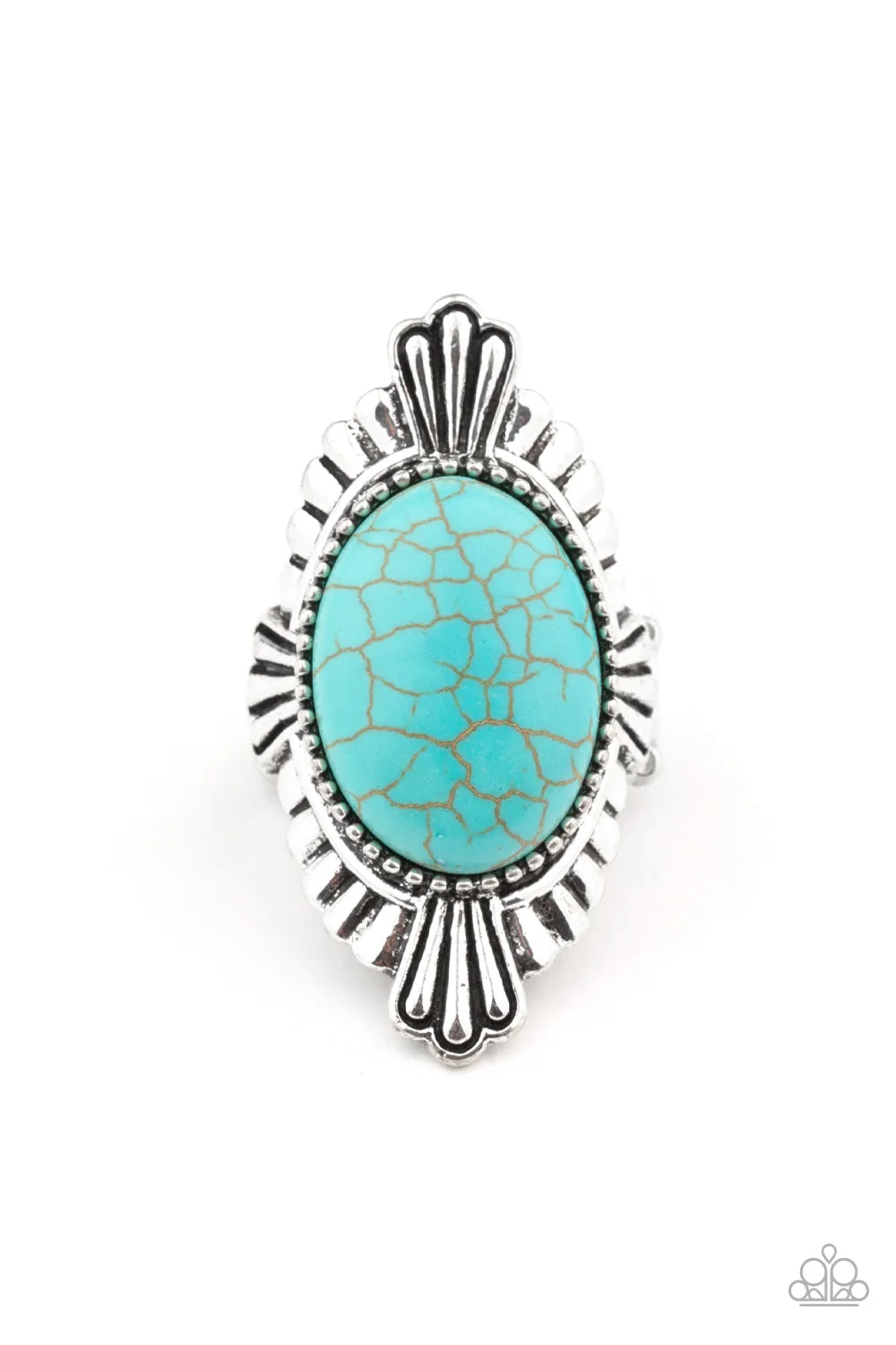 Paparazzi Accessories ? Pioneer Party - Blue Ring?Flat Rate Ship $4.50? Sentimental Article