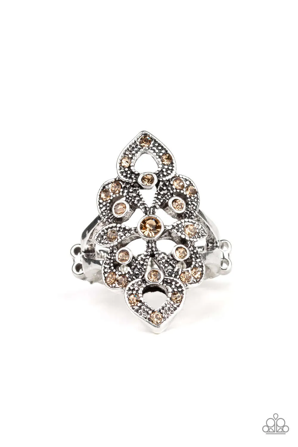 Modern Interpretation Paparazzi Accessories ? Princess Priss - Brown Ring?Flat Rate Ship $4.50?