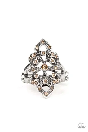 Modern Interpretation Paparazzi Accessories ? Princess Priss - Brown Ring?Flat Rate Ship $4.50?