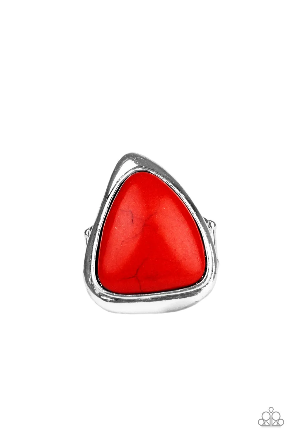 Luxury Accessory Paparazzi Accessories ? Stone Scene - Red Ring?Flat Rate Ship $4.50?