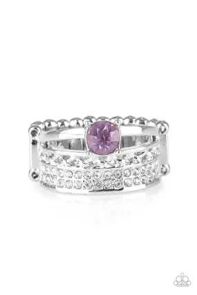 Budget Adornment Minimal Design Paparazzi Accessories ? The Overachiever - Purple Ring?Flat Rate Ship $4.50?