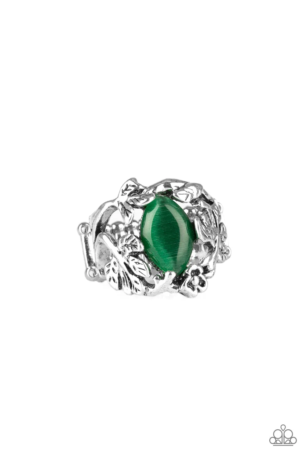 Durable piece Paparazzi Accessories ? Tropical Flora - Green Ring?Flat Rate Ship $4.50?