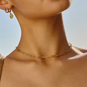 Thoughtful Adornment Fall Accent Paperclip Toggle Necklace