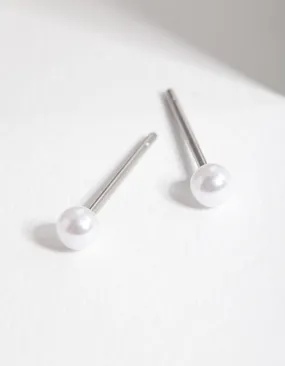 Shiny Product Industrial Item Pearl Mini Stud Earrings