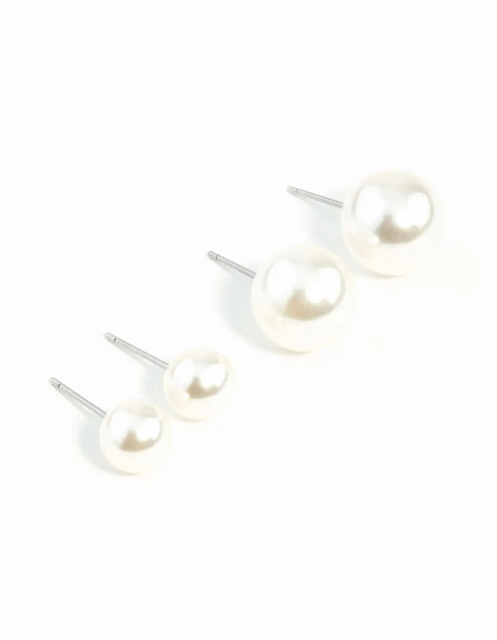 Modernist Accessory Sparkling Style Pearl Stud Earring Pack