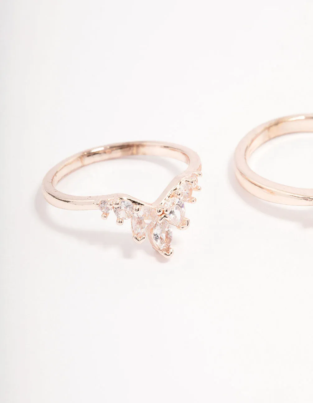 Mainstream Appeal Rose Gold Arched Ring Pack