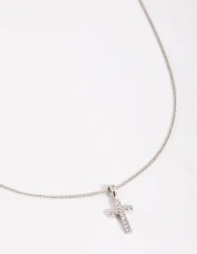 Stylish Item Handmade Gift Silver Cross Necklace