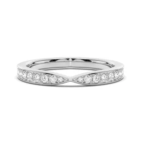 Petite Infinity Pave Moissanite Wedding Band Layering Essential Affordable Insignia