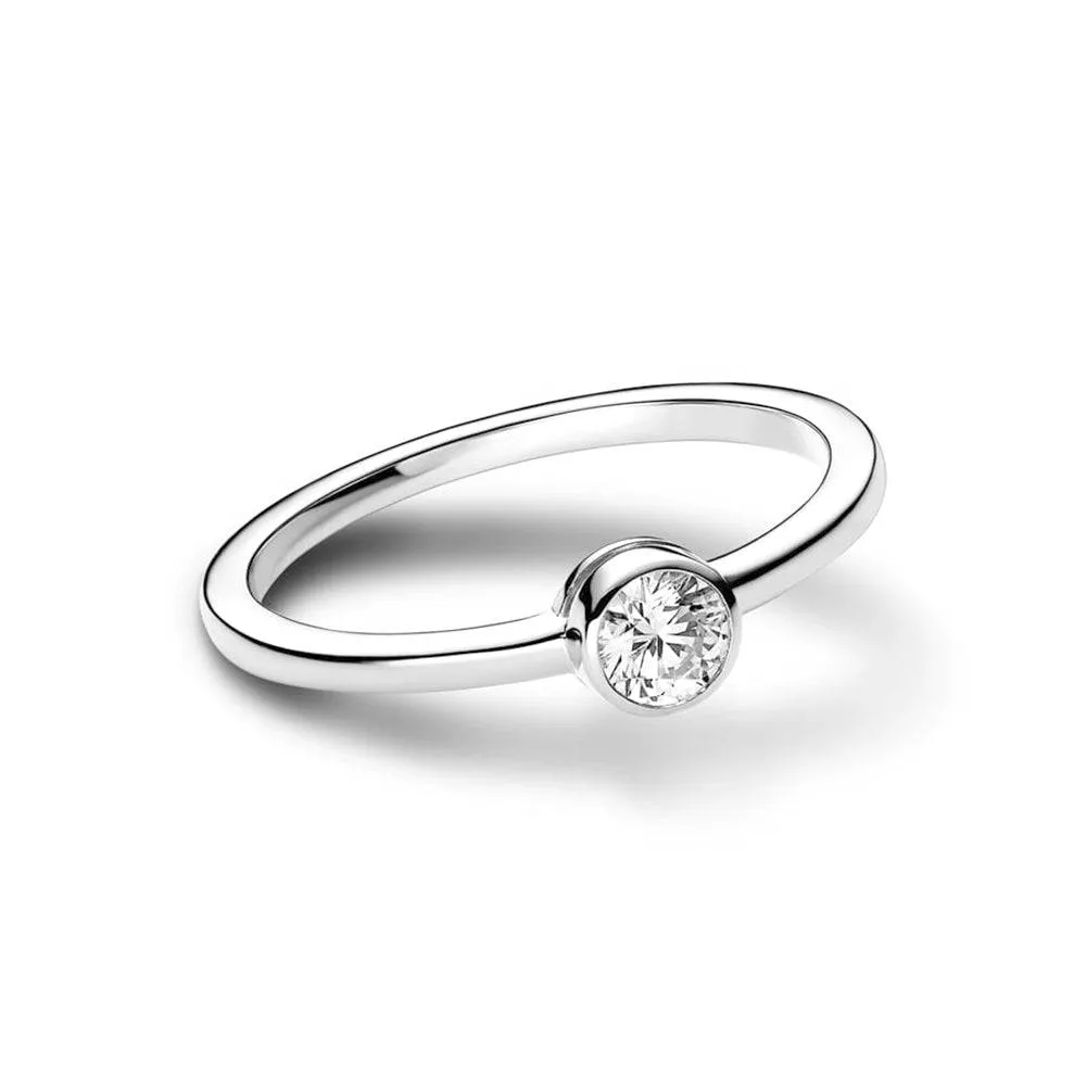 Impressive Gift Petite Lab Grown Diamond Bezel Promise Ring