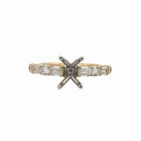 Plat/14KY Diamond Engagement Semi-Mount Daily Outfit