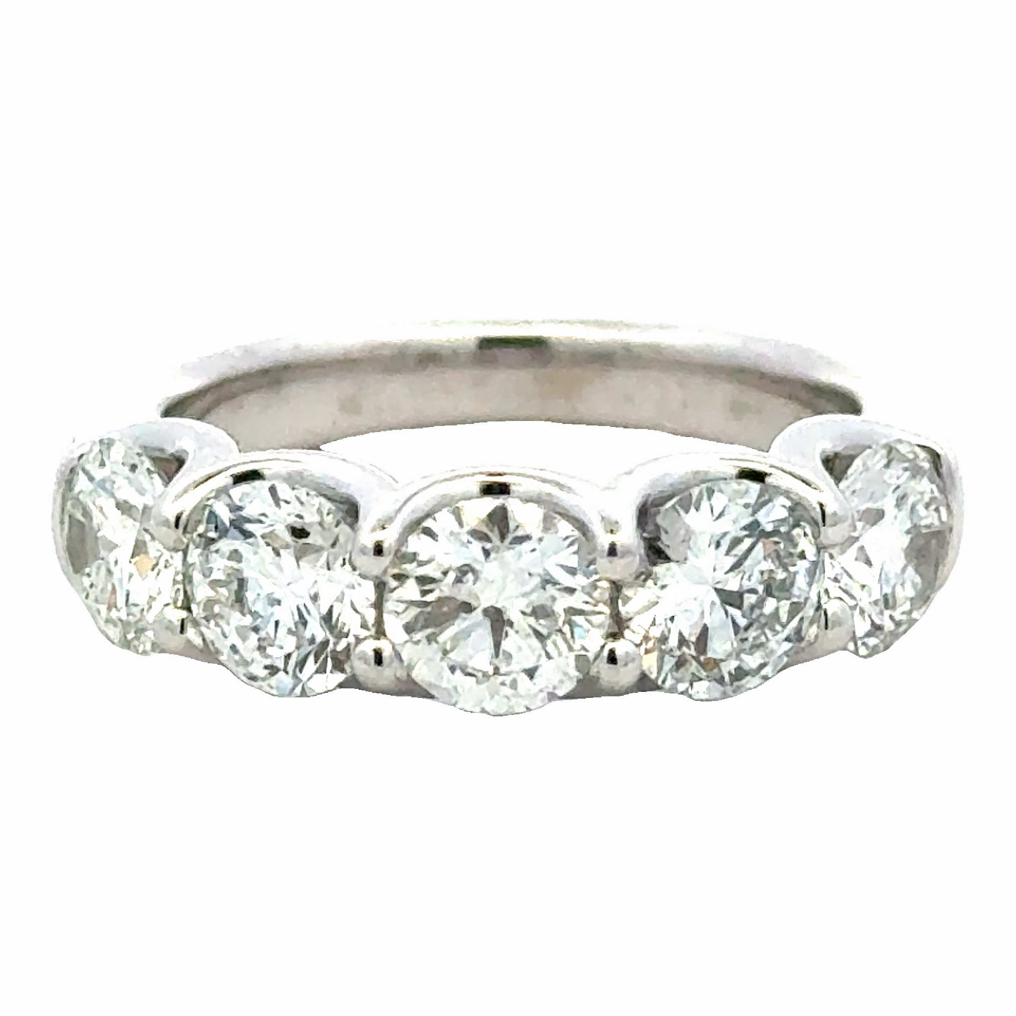 Platinum 5-Stone Diamond Anniversary Band (3.11ttw) Unique Creation