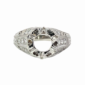 Platinum Diamond Semi Mount Luxury Shine Finish