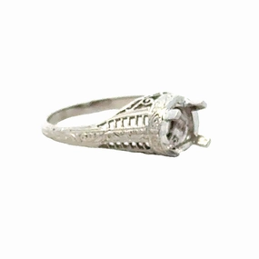 Refined Lines Bold Design Platinum Filigree Semi-Mount