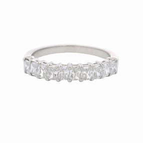 Platinum Radiant Diamond Anniversary Band - 0.92 carat total weight Ethereal Accent Layered Texture