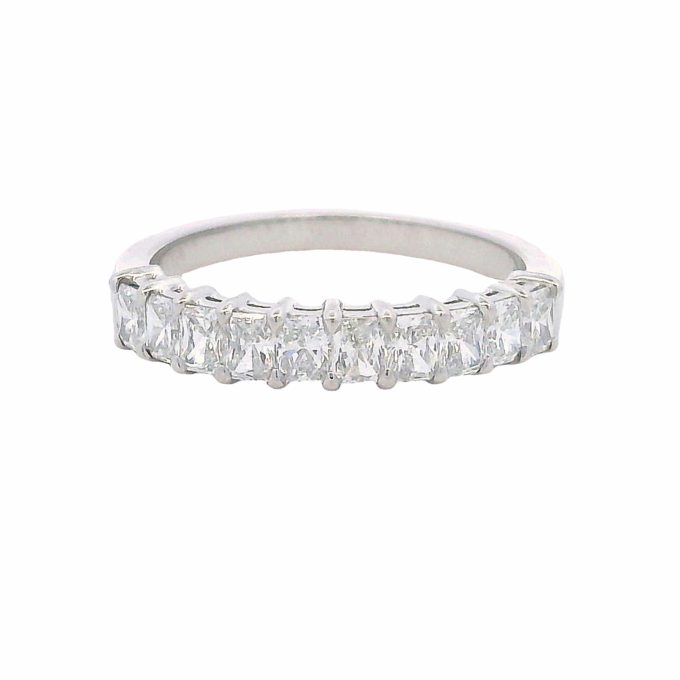 Platinum Radiant Diamond Anniversary Band - 0.92 carat total weight Ethereal Accent Layered Texture