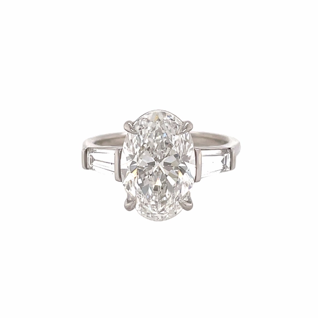 Platinum Semi Mount for Oval Daily Match Sophisticated Edge