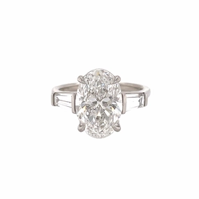 Platinum Semi Mount for Oval Daily Match Sophisticated Edge