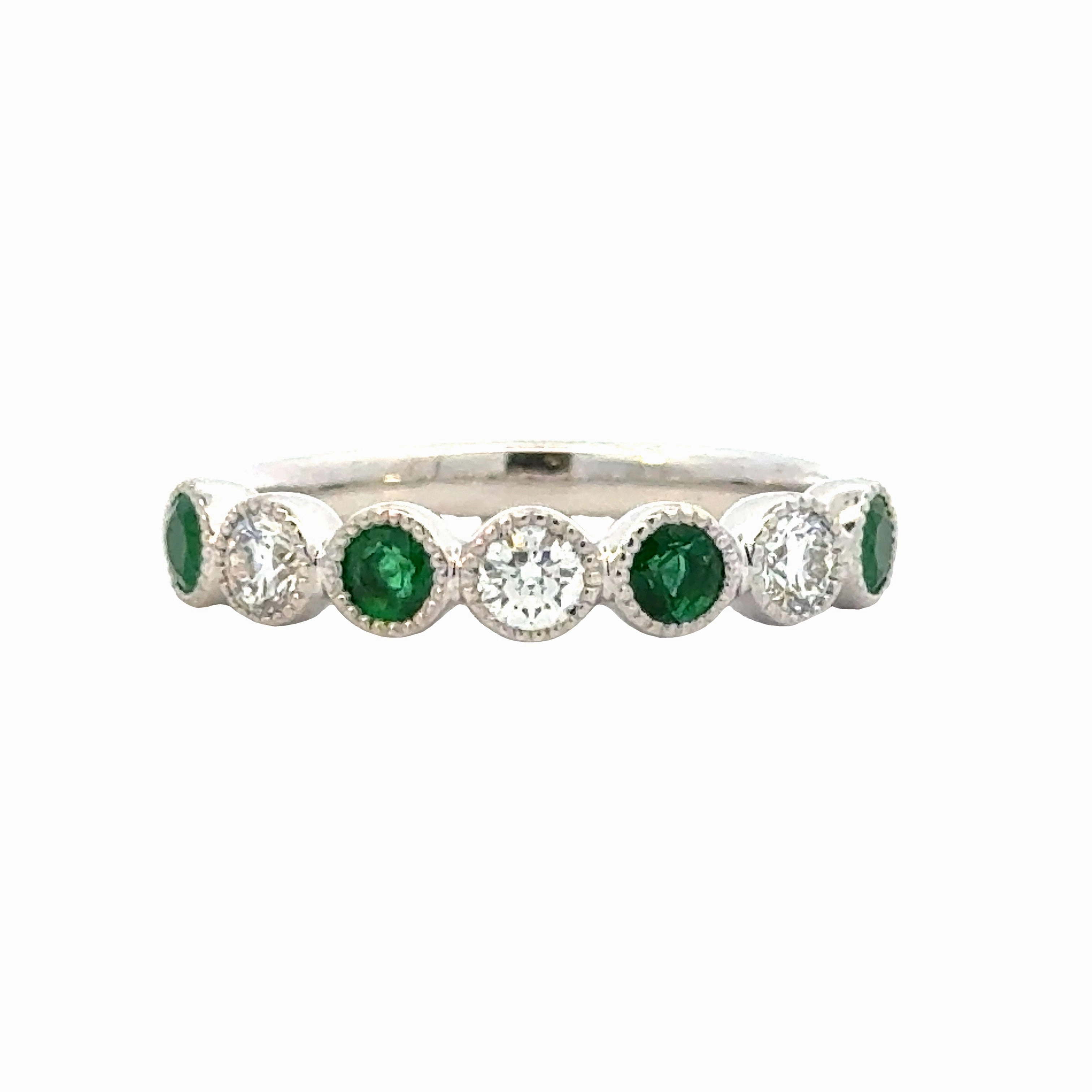 Diamond Emerald Stackable Band Sophisticated Touch