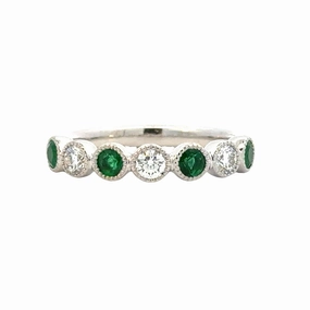 Diamond Emerald Stackable Band Sophisticated Touch