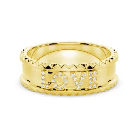 Custom Signature "LOVE" Wedding Band Delicate Statement Graceful Choice