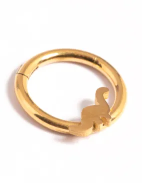 Gold Plated Surgical Steel Dino Clicker Elegant decoration Shiny Feature