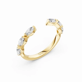 Gift Ready 14KY Marquise Diamond Stackable Ring (0.36cttw)