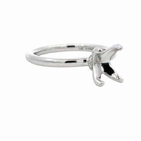 Personal Touch Timeless Appeal 14K White Gold DIAMOND HIDDEN HALO OVAL SEMI MOUNT