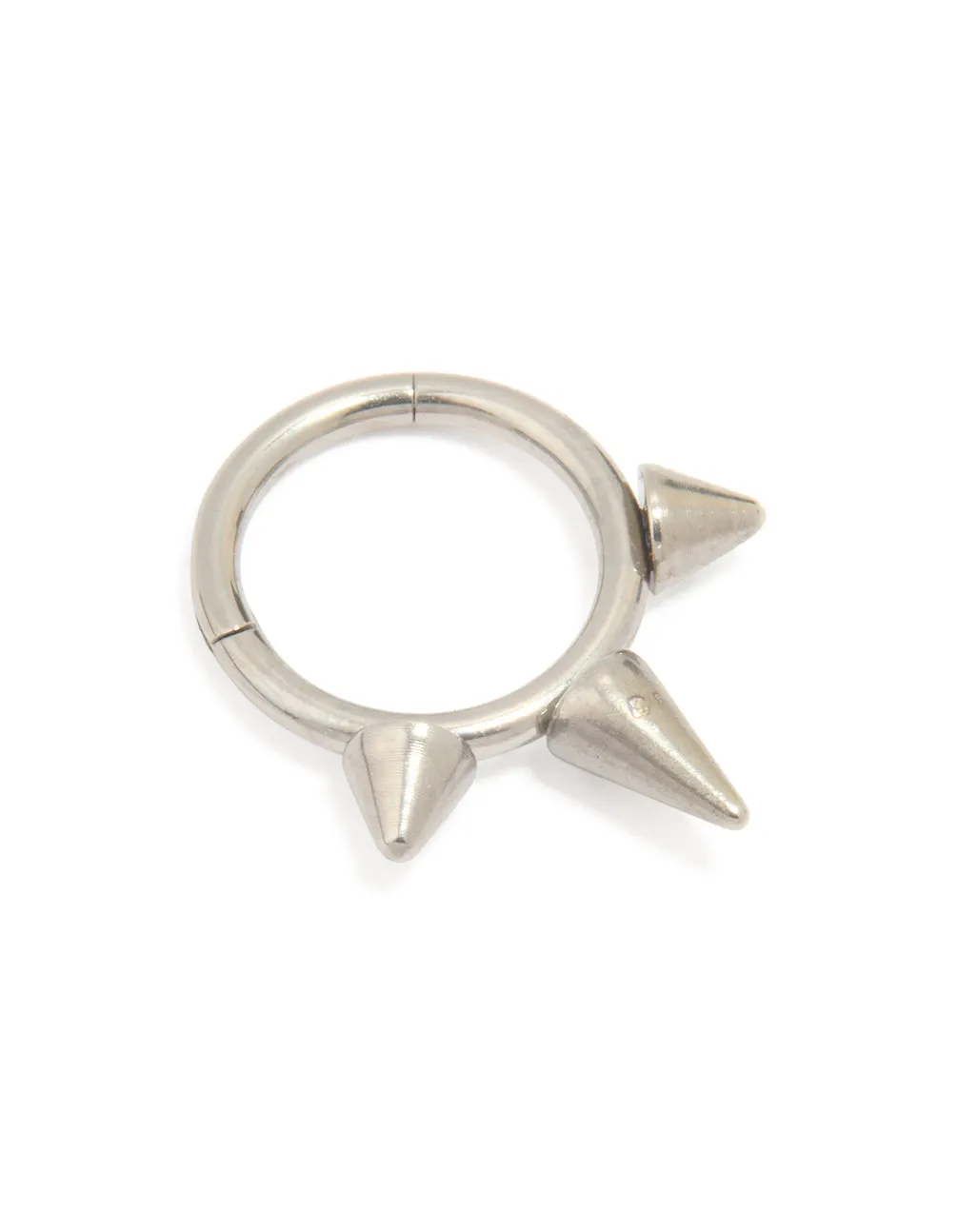 Minimalist Trinket Titanium Pointed Punk Clicker Ring