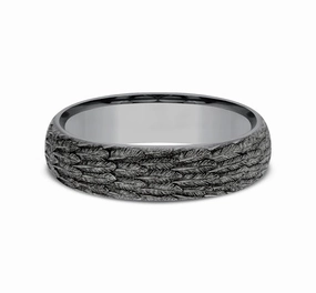 GENTS TANTALUM WEDDING BAND Night Style Exquisite Piece