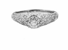 1.13ct Total Weight Diamond Ring Dramatic Flare Effortless Chic