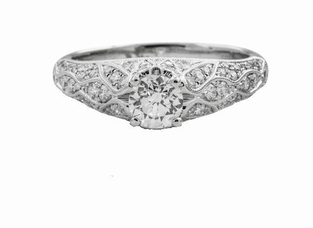 1.13ct Total Weight Diamond Ring Dramatic Flare Effortless Chic