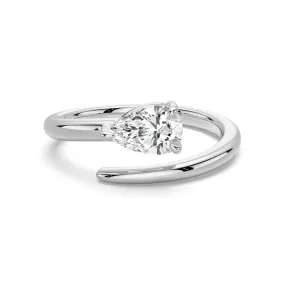 Refined Harmony Refined Classic Pear Shaped Lab Grown Diamond Promise Ring