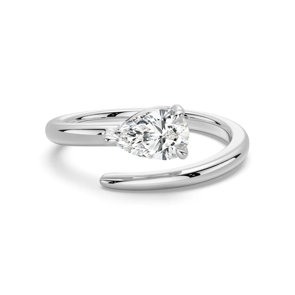 Refined Harmony Refined Classic Pear Shaped Lab Grown Diamond Promise Ring