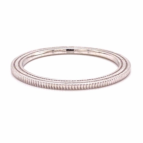Soft Glimmer Coin Edge Spacer Band, 14K