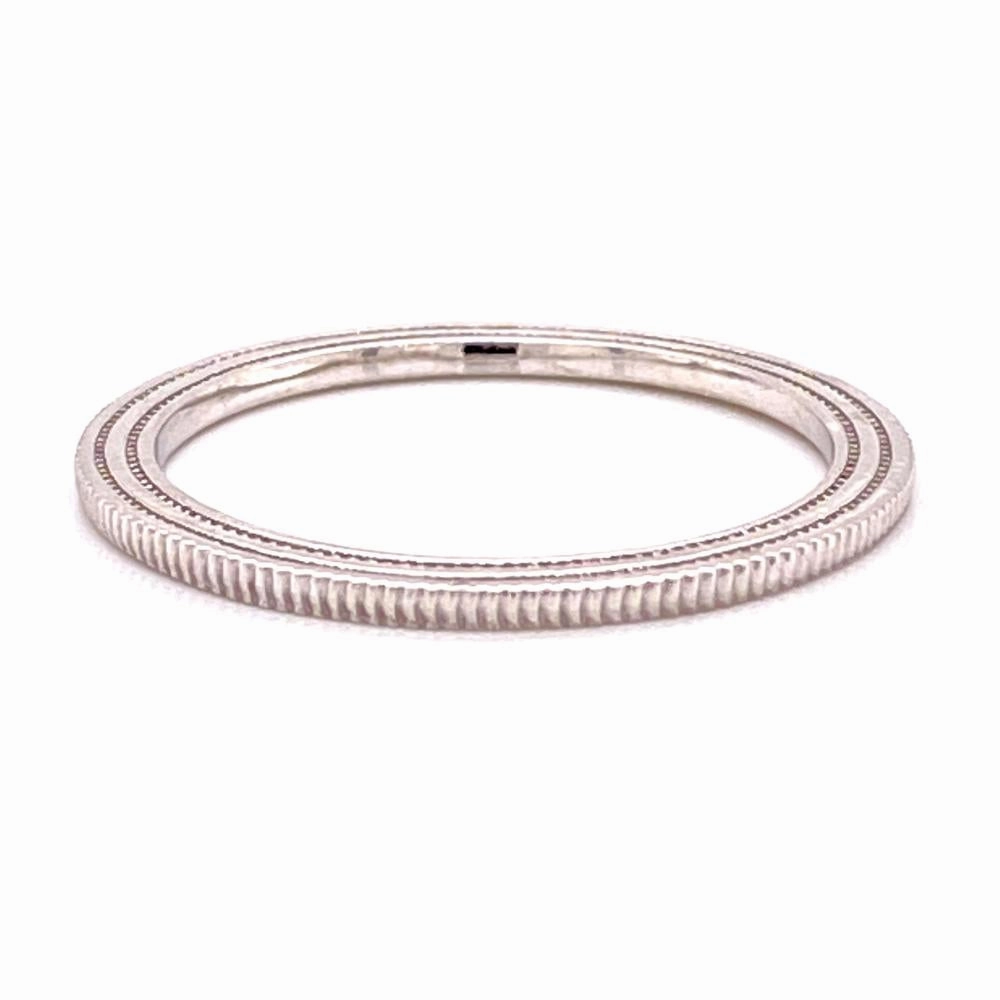 Soft Glimmer Coin Edge Spacer Band, 14K