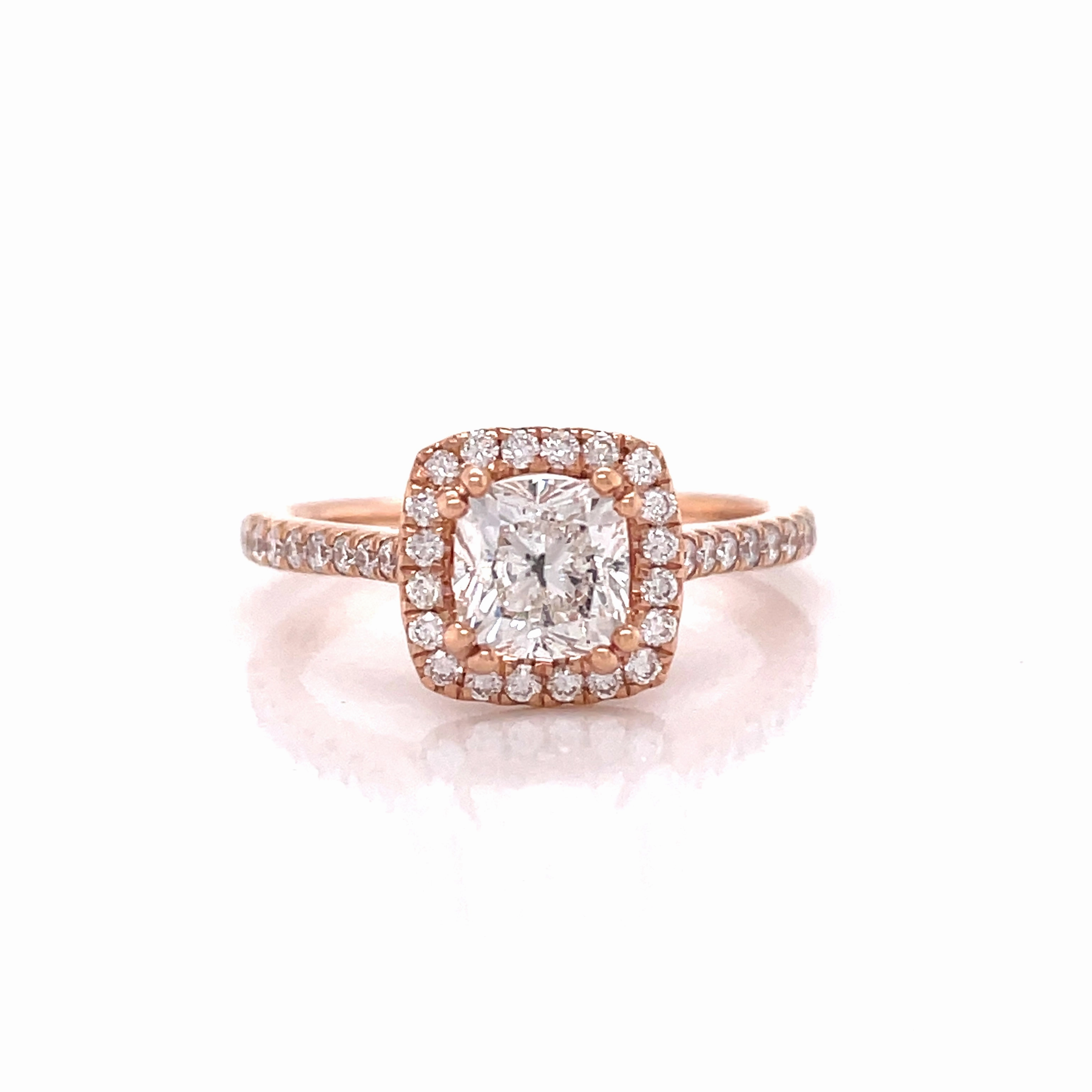 Cool Form Fire Cushion Ring 1.22cttw (Worlds most Perfectly Cut Cushion)