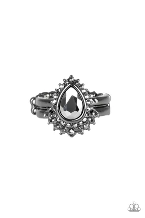 Daily Detail Ornate Adornment Paparazzi Accessories ? Till QUEENDOM Come - Black Ring?Flat Rate Ship $4.50?